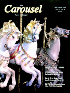 Carousel-news-cover-7_8_2006-Illions-Supreme-carousel-horses-Bill-Manns-photo