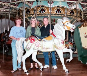 Vickie Stauffer, Jane Walentas, and John Caruso who supplied thousands of carousel photos to the CN&T.
