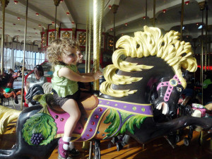 Last ride on the carousel, April, 2012.