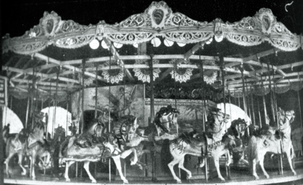 The first carousel at Palisades Park, a 1908 D. C. Muller Company three-row. Photo courtesy of the Palisadian