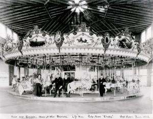 West Haven's last historic carousel, Ca. 1912 PTC #21 Carousel operated at Savin Rock, CT, from 1912 to the late 1960s. Photo courtesy of Tom Rebbie and the PTC Archives.