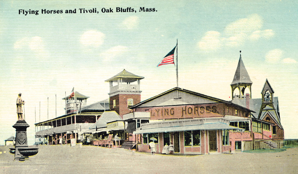 Early postcard of the carousel at Martha’s Vineyard, Oak Bluffs, Massachusetts. Barbara Williams collection