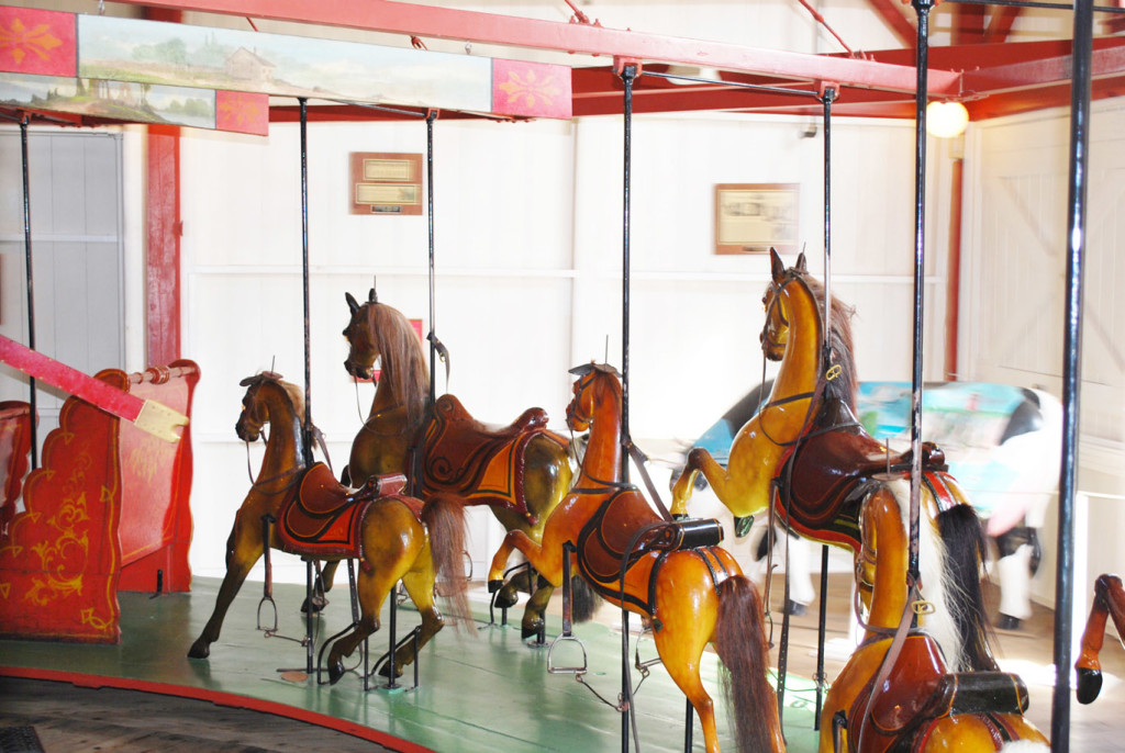 Inside view of the Oak Bluffs carousel. Photo courtesy of Roland Hopkins