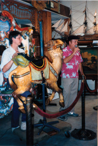 Dan with John Daniel at his Daniel's Den in South Pasadena, CA, in 1989.