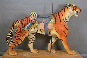 There are plenty of antique animals to keep collectors happy for the rest of time, like this beautiful Dentzel tiger recently painted for a private owner by carousel artist, Pam Hessey. We would do well to keep the remaining tigers on operating carousels right where they are.