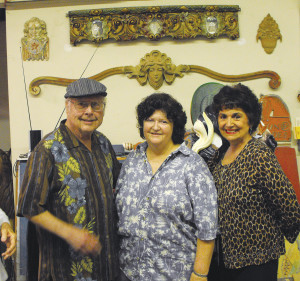 John Daniel, Lourinda Bray and Cathy Daniel at Lourinda’s Running Horse Studio open house in 2008.