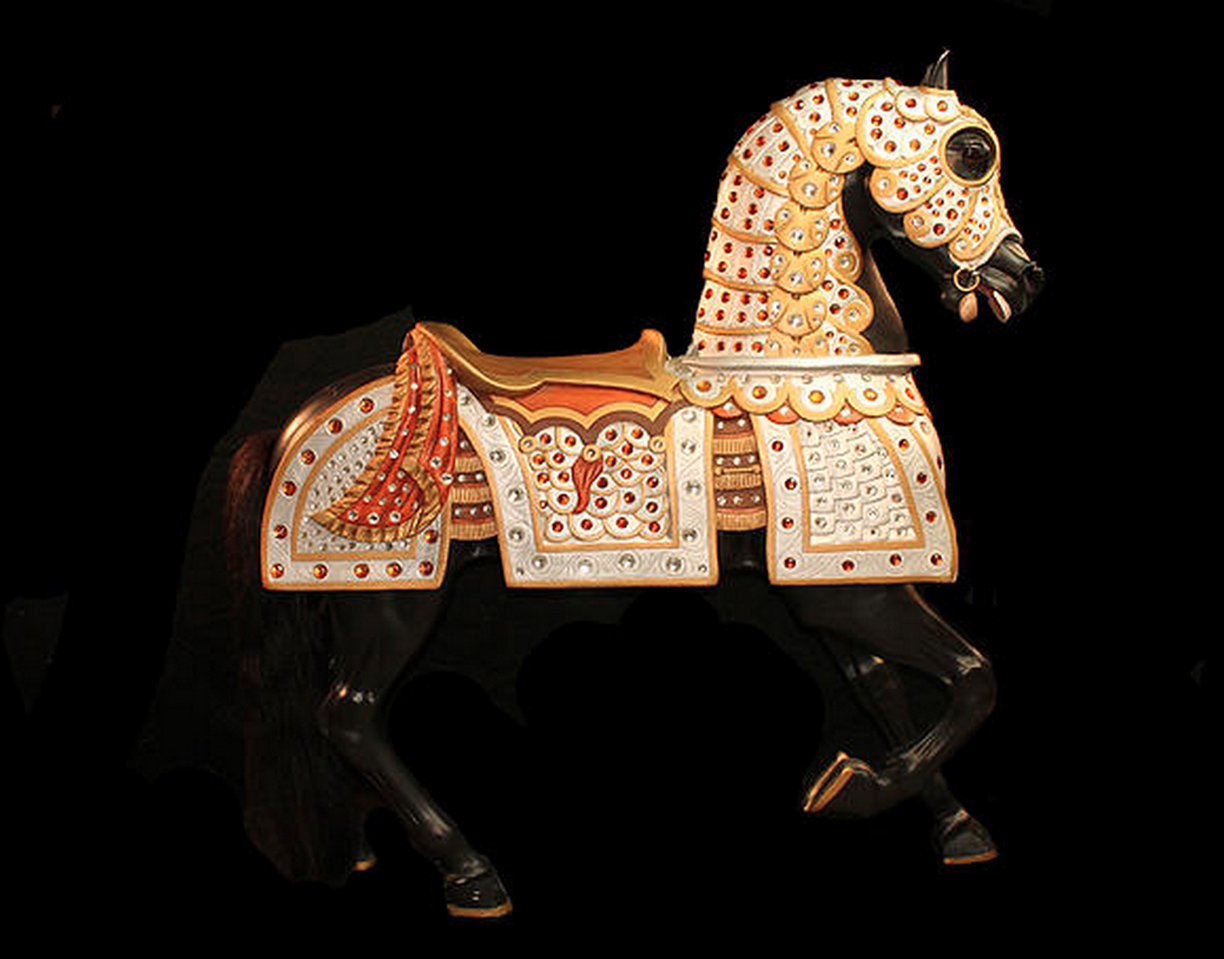 ca-1912-Carmel-Borrelli-armored-jeweled-carousel-horse