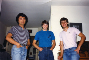 Photographer, author and Route 66 expert, Hiroshi Hanamura, Dan Horenberger and Scott Fabbro, 1987.
